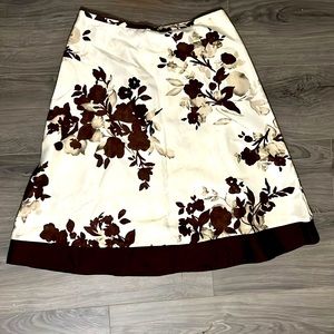 KS Collection floral print midi skirt for women. Size 10